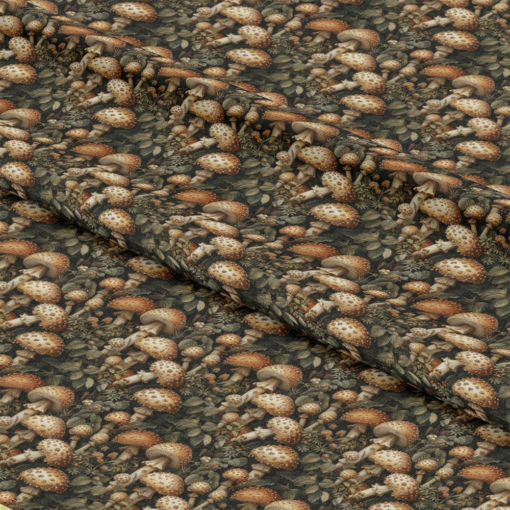 Retro Mushroom Botanical Pattern 2 Quilting Cotton Fabric