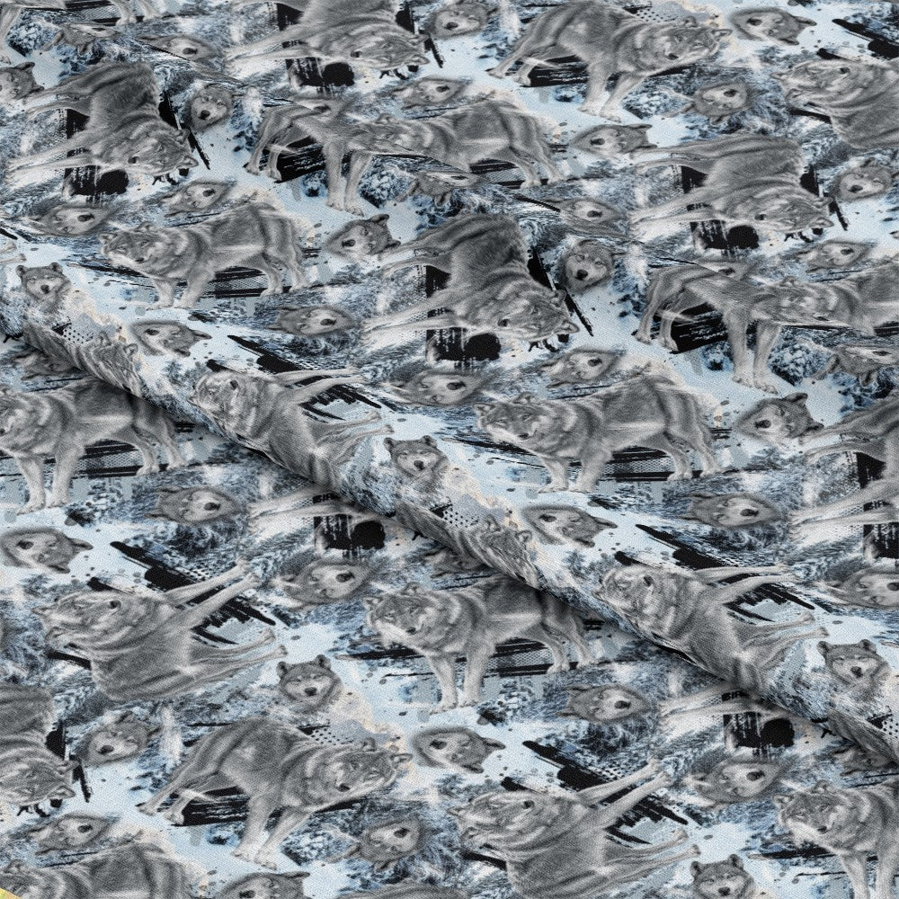 Winter Wolves Pattern 1 Quilting Cotton Fabric