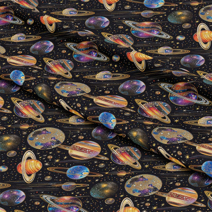 Planets and Stars Pattern 6 Quilting Cotton Fabric