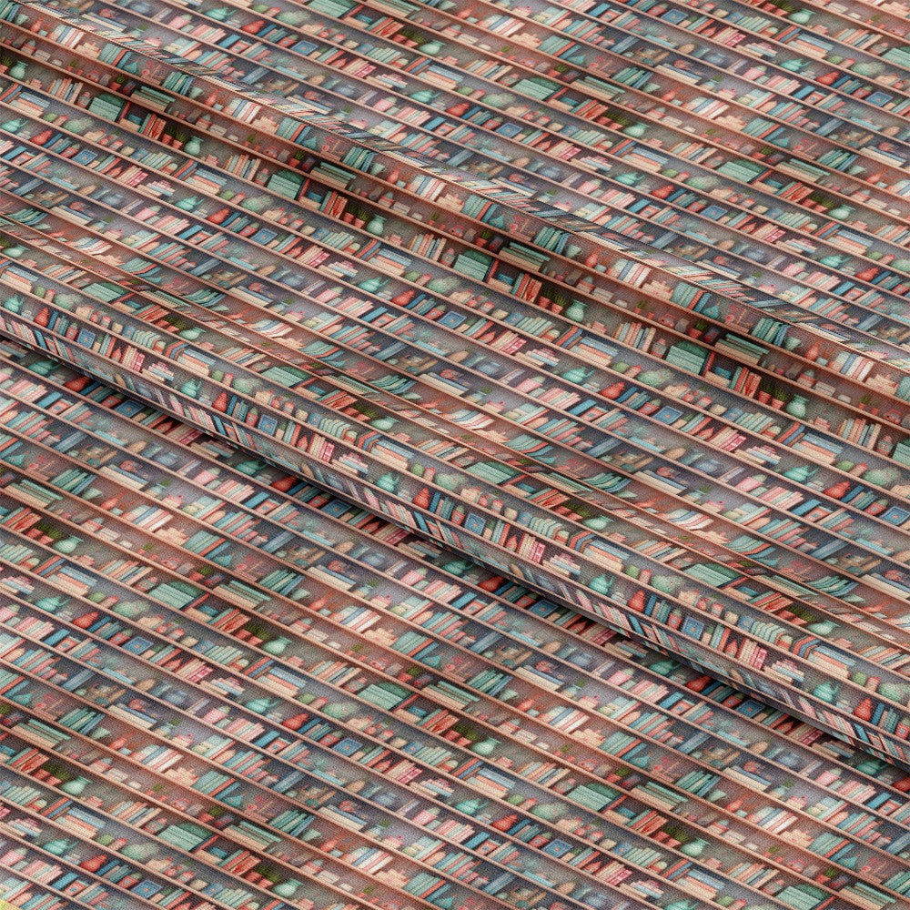 Bookshelf Pattern 12 Quilting Cotton Fabric