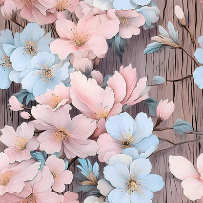 Pastel Floral Wood Fat Quarter Bundle