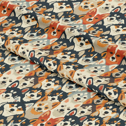Dog Heads Pattern 3 Quilting Cotton Fabric