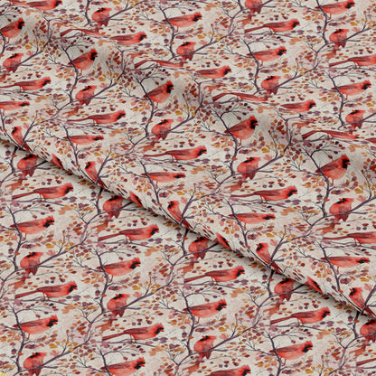 Red Cardinals Pattern 5 Quilting Cotton Fabric