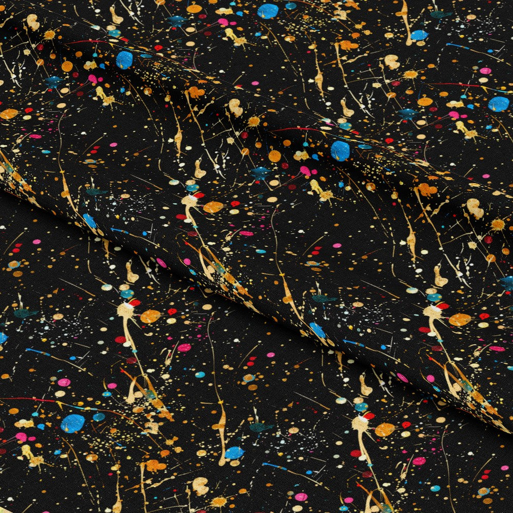 Glitter Paint Splatter Pattern 8 Quilting Cotton Fabric