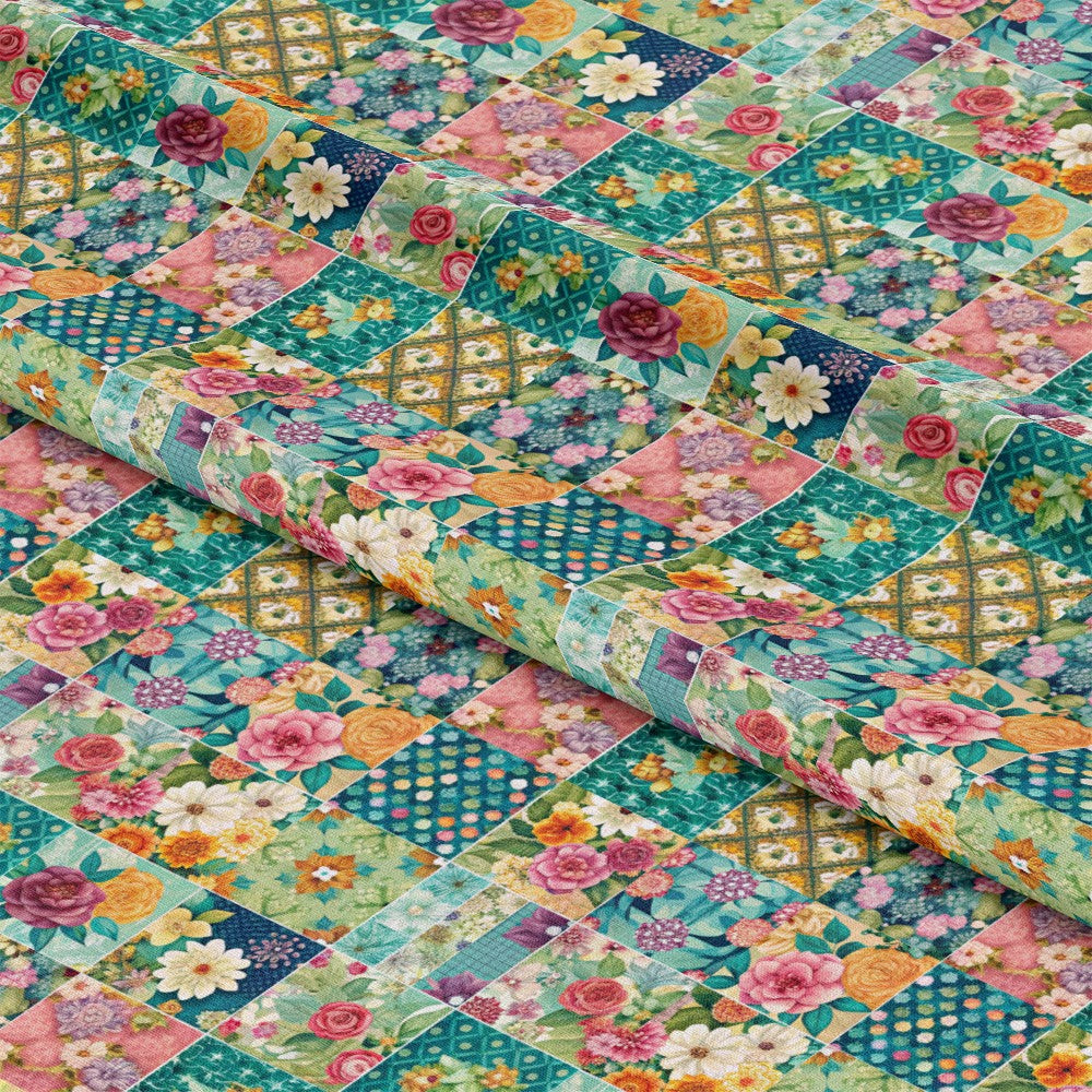Spring Patchwork Pattern 4 Quilting Cotton Fabric