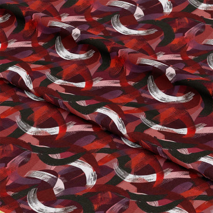 Burgundy  Abstract Pattern 10 Quilting Cotton Fabric