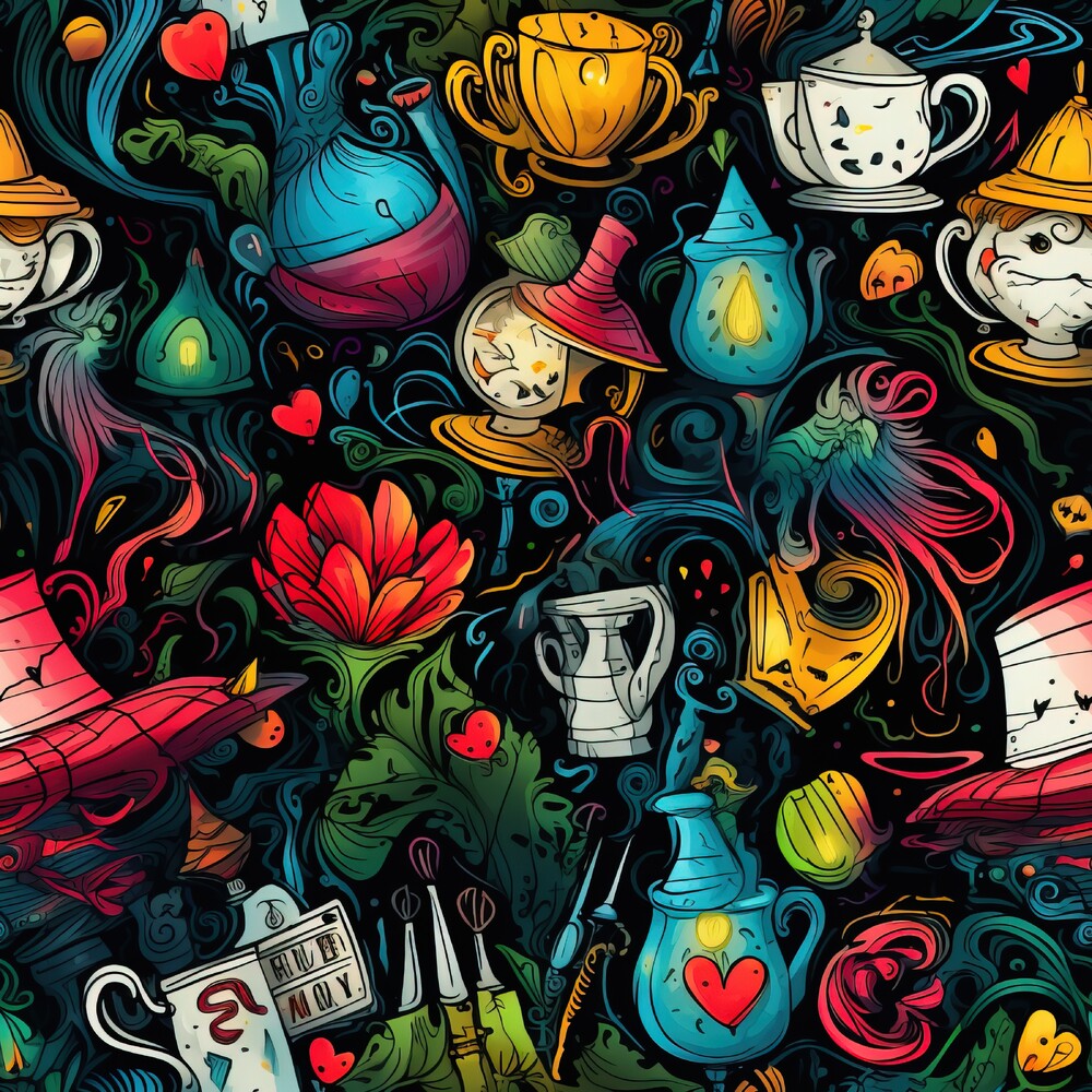 Abstract Alice in Wonderland Fat Quarter Bundle