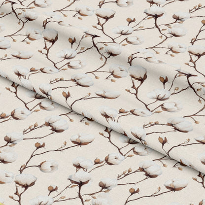 Raw White Cotton Pattern 9 Quilting Cotton Fabric