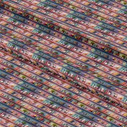 Bookshelf Pattern 11 Quilting Cotton Fabric
