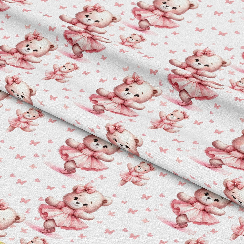 - Pink Night Time Teddy Bears Pattern 5 Quilting Cotton Fabric  
- Soft cotton  
- Quilting material  
- Teddy bears  
- Nighttime theme  
- Cute bear illustrations  
- Tutu dresses  
- Pastel pink shades  
- Playful design  
- Children’s fabric  
- Sewing material  
- Lightweight textile  
- Printed fabric  
- Sweet motifs  
- Cozy and gentle texture