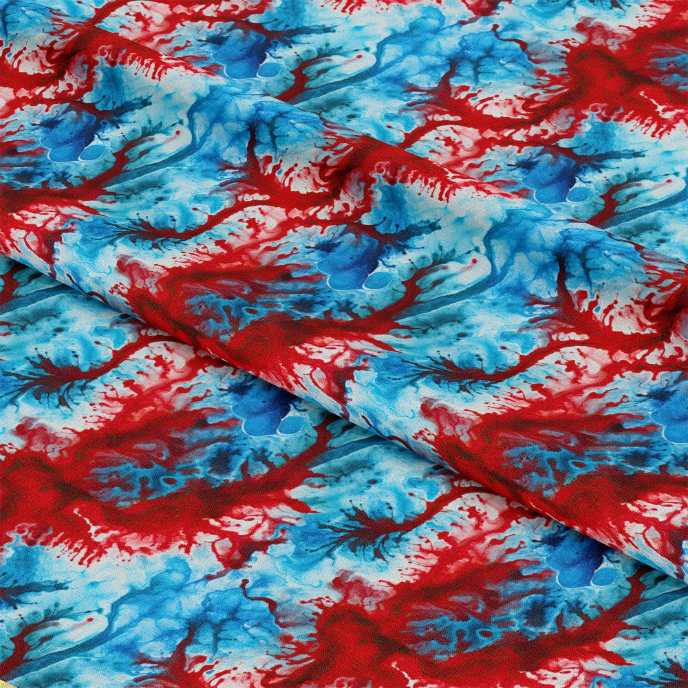 Patriotic Tie-Dye Pattern 2 Quilting Cotton Fabric