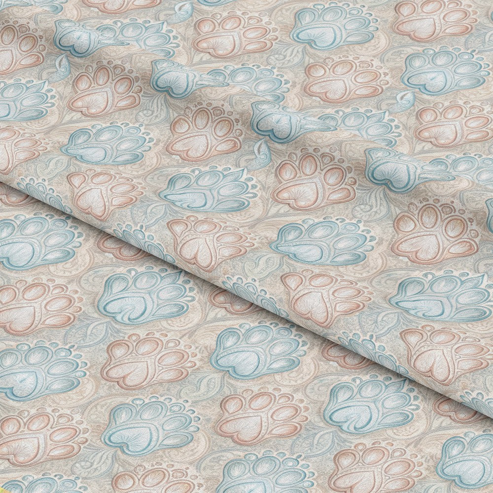 Dog Paws Pattern 21 Quilting Cotton Fabric