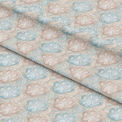 Dog Paws Pattern 21 Quilting Cotton Fabric