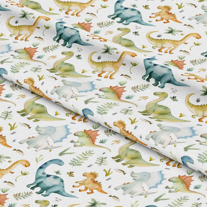 Watercolor Dinosaurs Pattern 1 Quilting Cotton Fabric