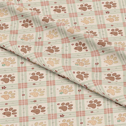 Dog Paws Pattern 15 Quilting Cotton Fabric