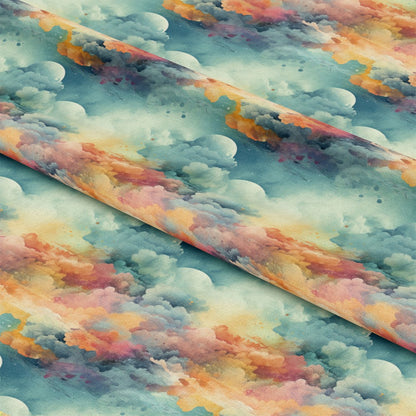 Colorful Clouds Pattern 2 Quilting Cotton Fabric
