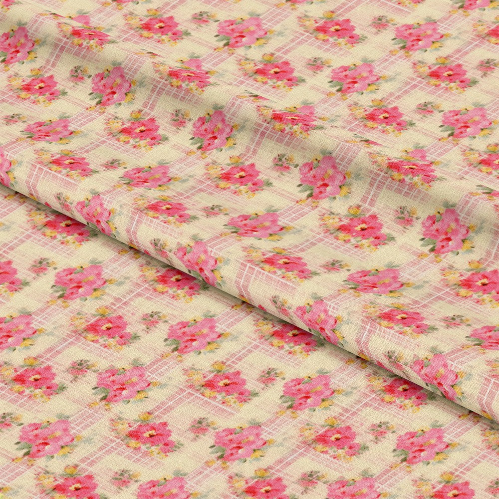 Country Girl Plaid Pattern 6 Quilting Cotton Fabric