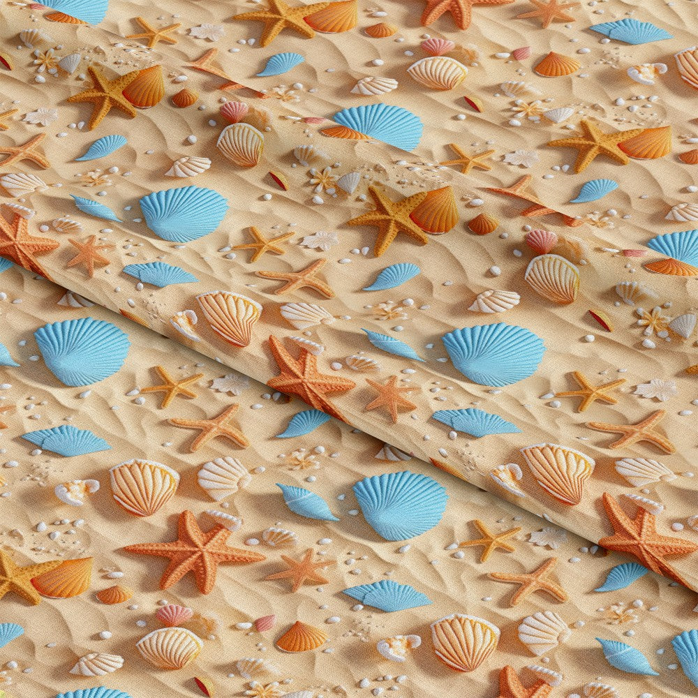 Beach Life Pattern 1 Quilting Cotton Fabric