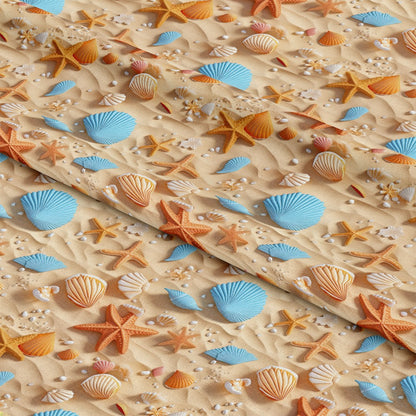 Beach Life Pattern 1 Quilting Cotton Fabric