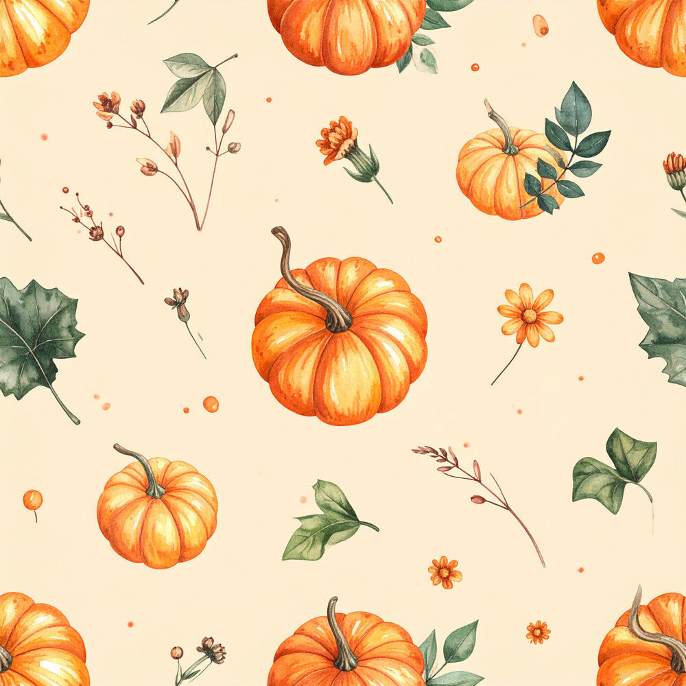 Harvest Pumpkin And Florals Fat Quarter Bundle