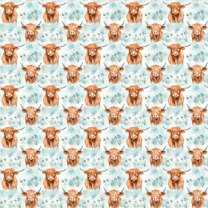 Funky Highland Cows Fat Quarter Bundle