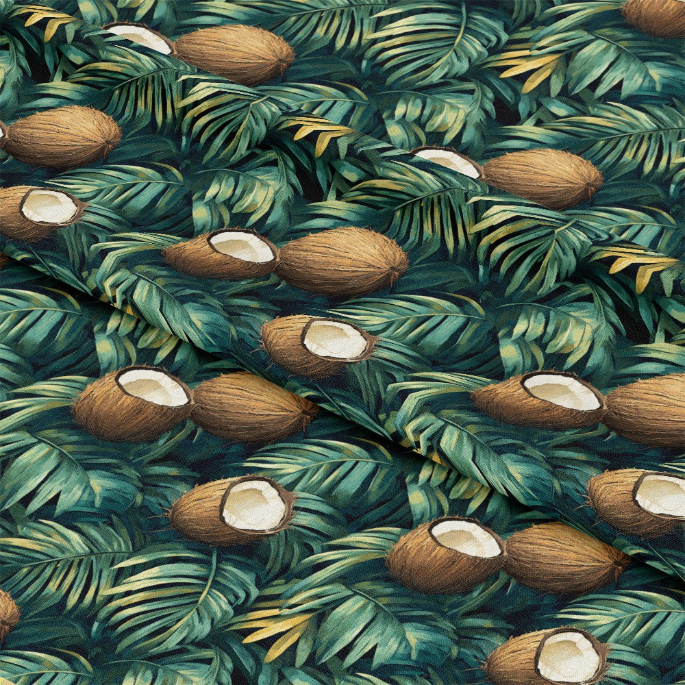 Coconut Jungle Leaves Pattern 10 Quilting Cotton Fabric