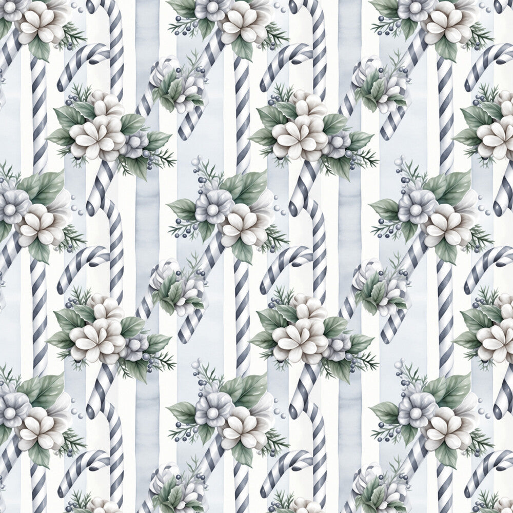 Vintage Icy Silver Christmas Fat Quarter Bundle