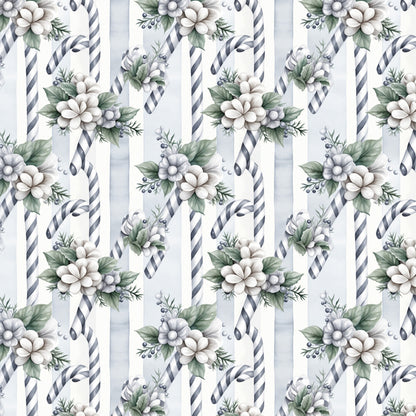 Vintage Icy Silver Christmas Fat Quarter Bundle