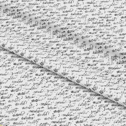 Handwritten Music Pattern 3 Quilting Cotton Fabric