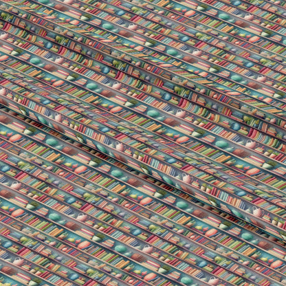 - Bookshelf Pattern 2 Quilting Cotton Fabric  
- multi-colored  
- books  
- shelves  
- cozy  
- warm tones  
- quilting material  
- cotton textile  
- home decor  
- craft fabric  
- vintage style  
- detailed design  
- decorative fabric