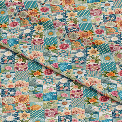 Spring Patchwork Pattern 16 Quilting Cotton Fabric