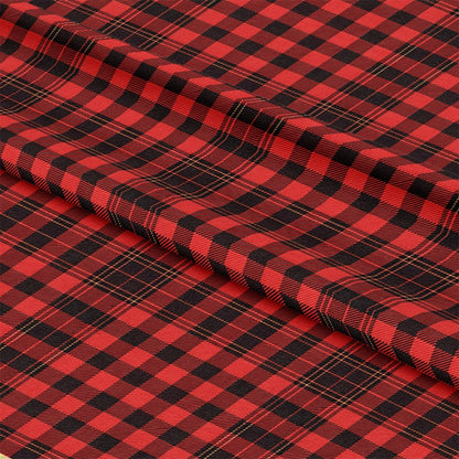 Classic Red and Black Buffalo Plaid Pattern 8 Quilting Cotton Fabric