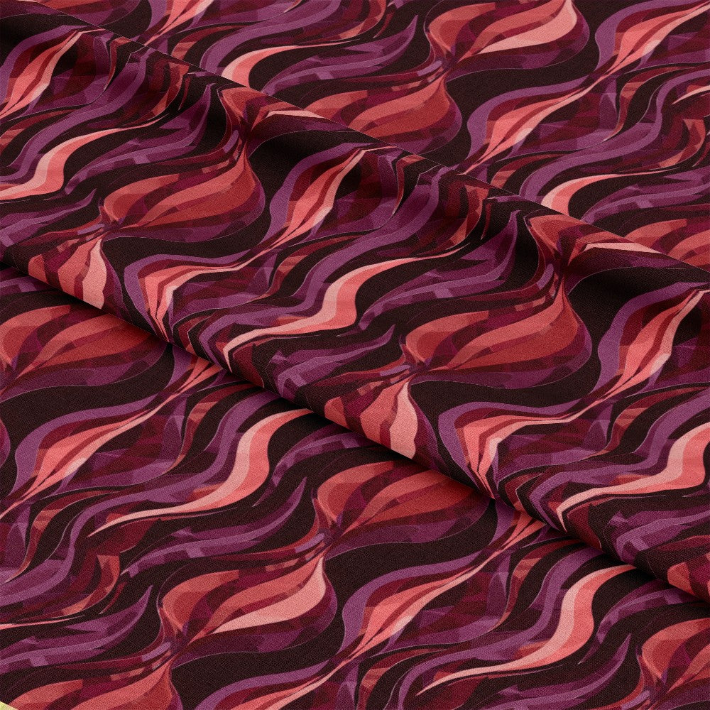Burgundy Abstract Pattern 13 Quilting Cotton Fabric