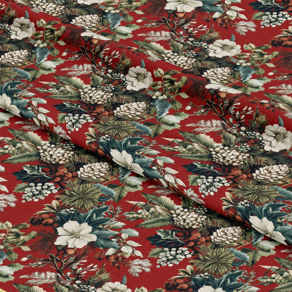 Christmas Pinecones Pattern 5 Quilting Cotton Fabric