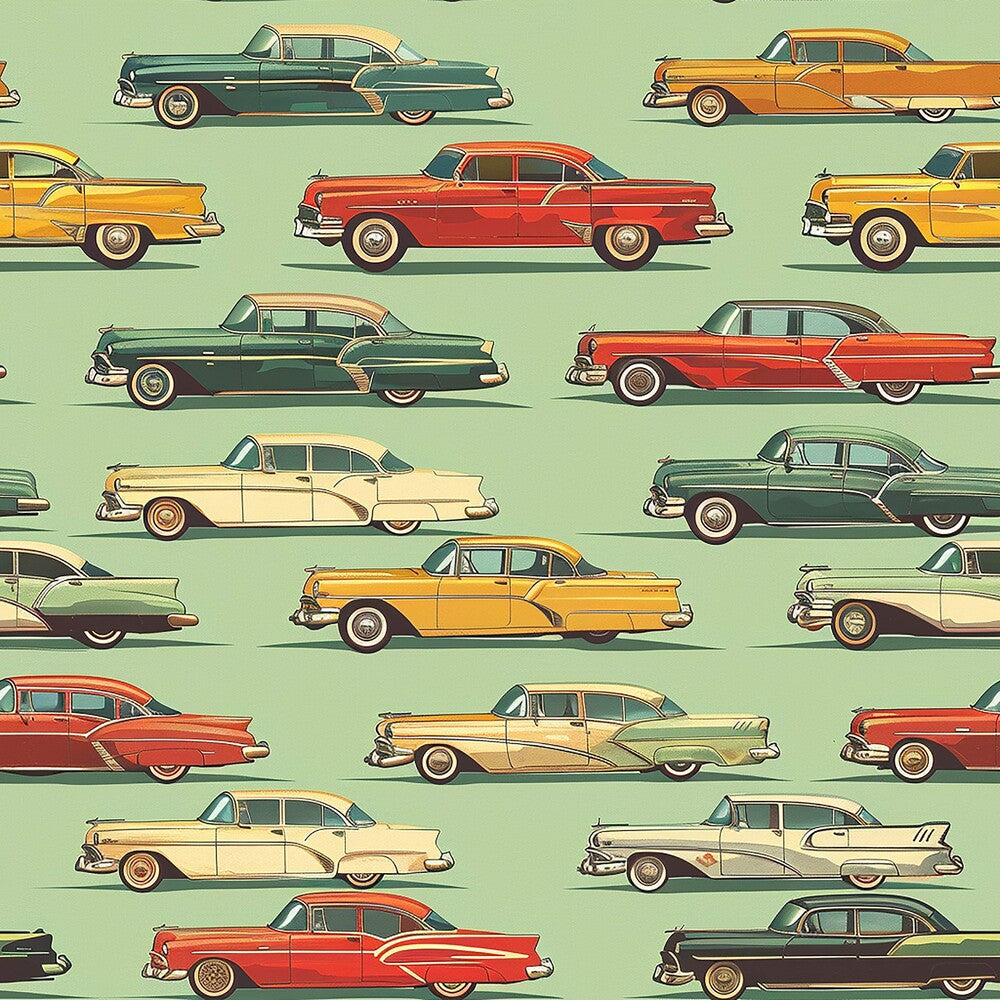 Midcentury Cars Fat Quarter Bundle
