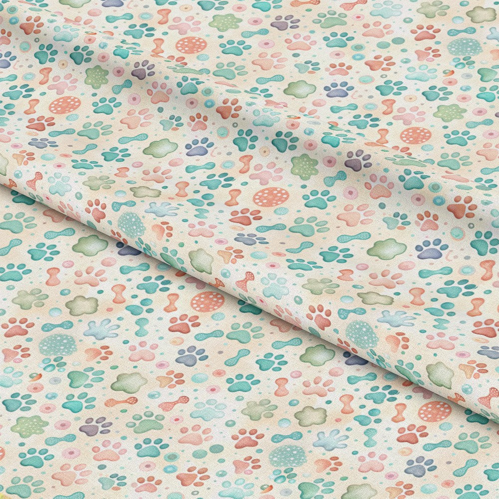 Dog Paws Pattern 5 Quilting Cotton Fabric