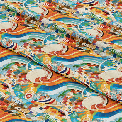 Mosaic Art Pattern 4 Quilting Cotton Fabric