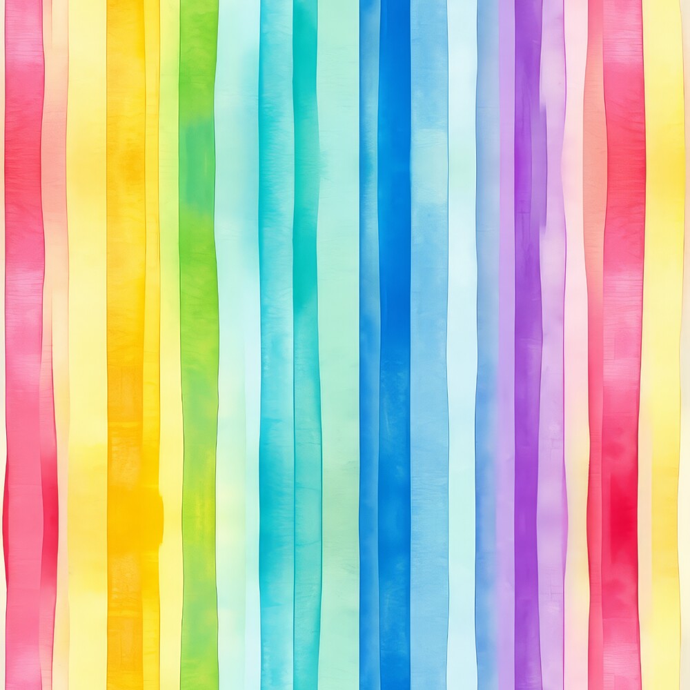 Watercolor Rainbow Stripes Fat Quarter Bundle