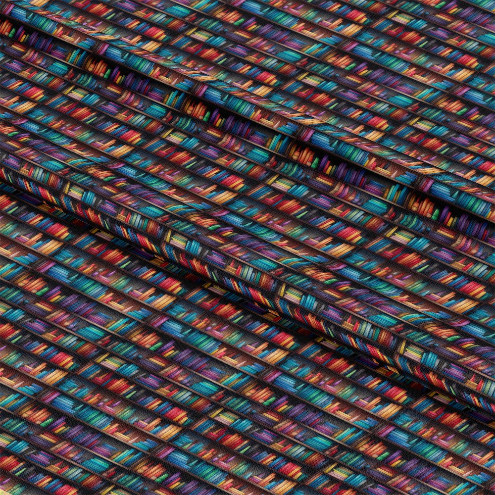 Bookshelf Pattern 7 Quilting Cotton Fabric