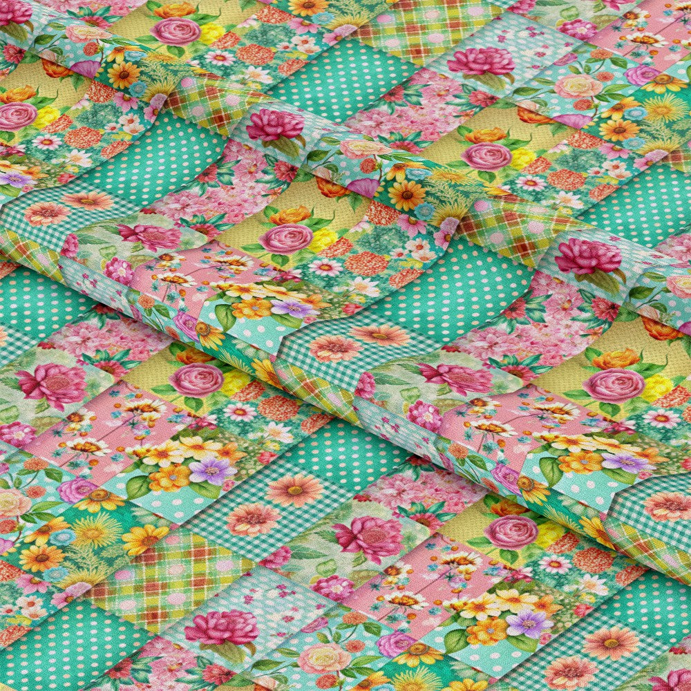 Spring Patchwork Pattern 8 Quilting Cotton Fabric