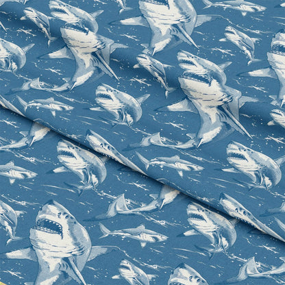 Sharks Circling Pattern 4 Quilting Cotton Fabric