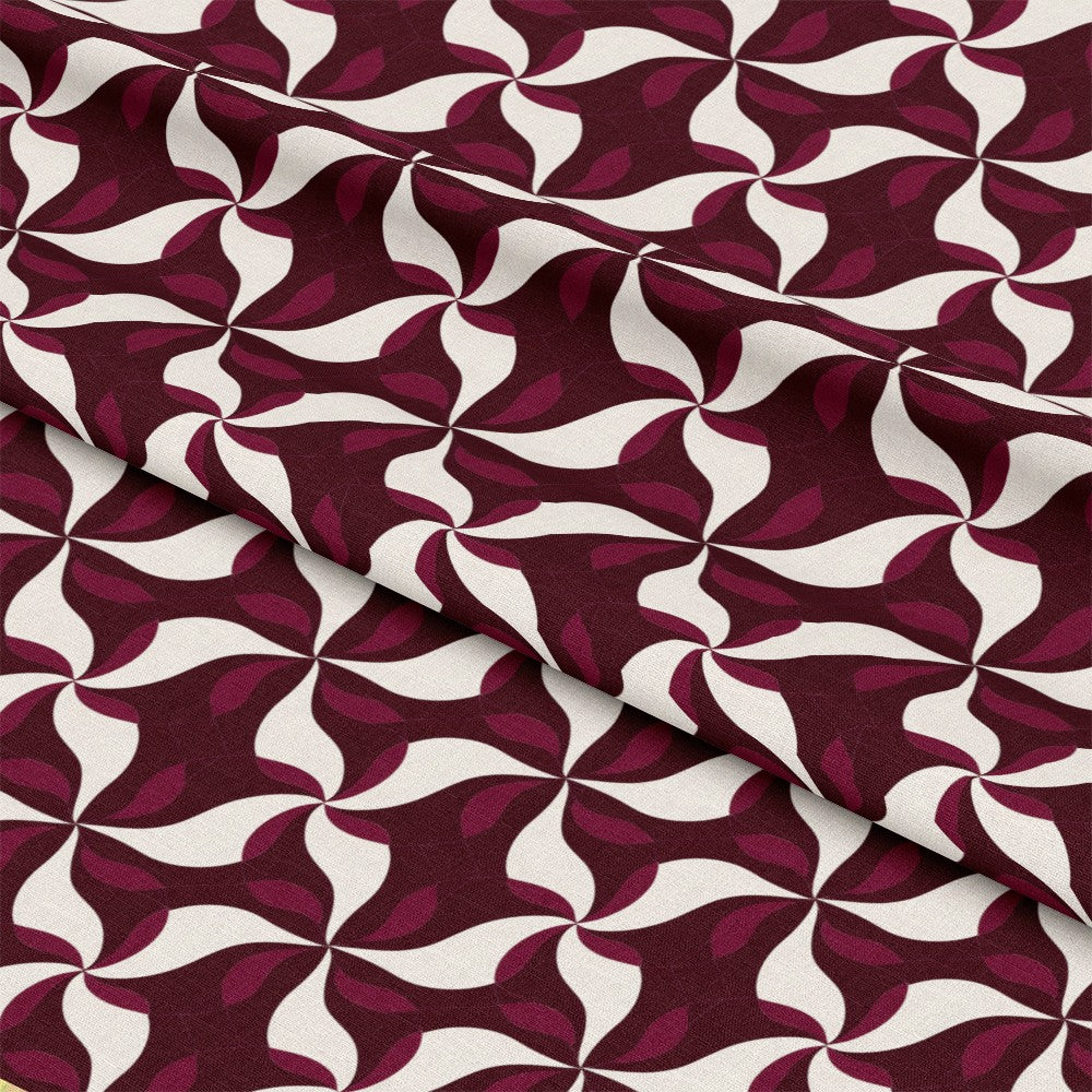 Burgundy Abstract Pattern 9 Quilting Cotton Fabric