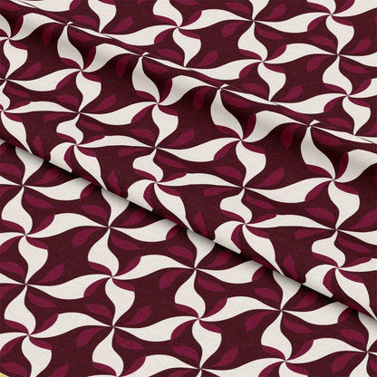 Burgundy Abstract Pattern 9 Quilting Cotton Fabric