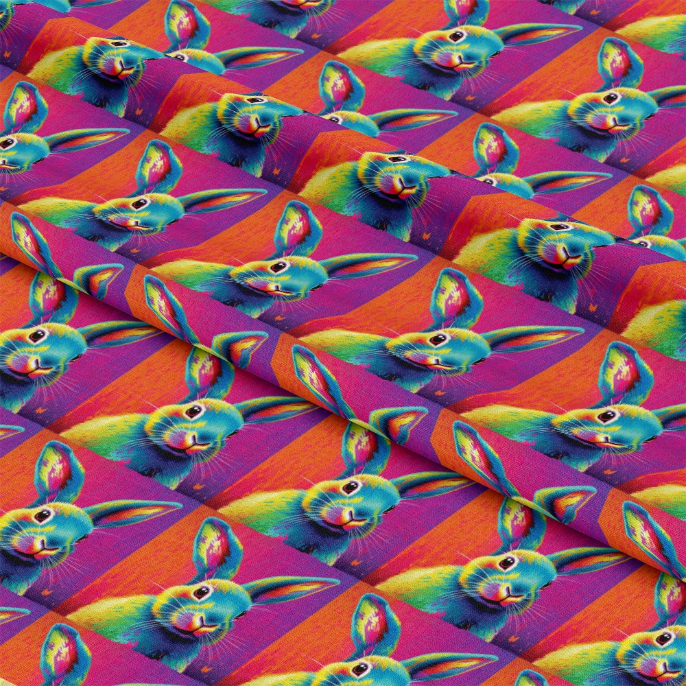 Colorful Animals and Plants Pattern 4 Quilting Cotton Fabric