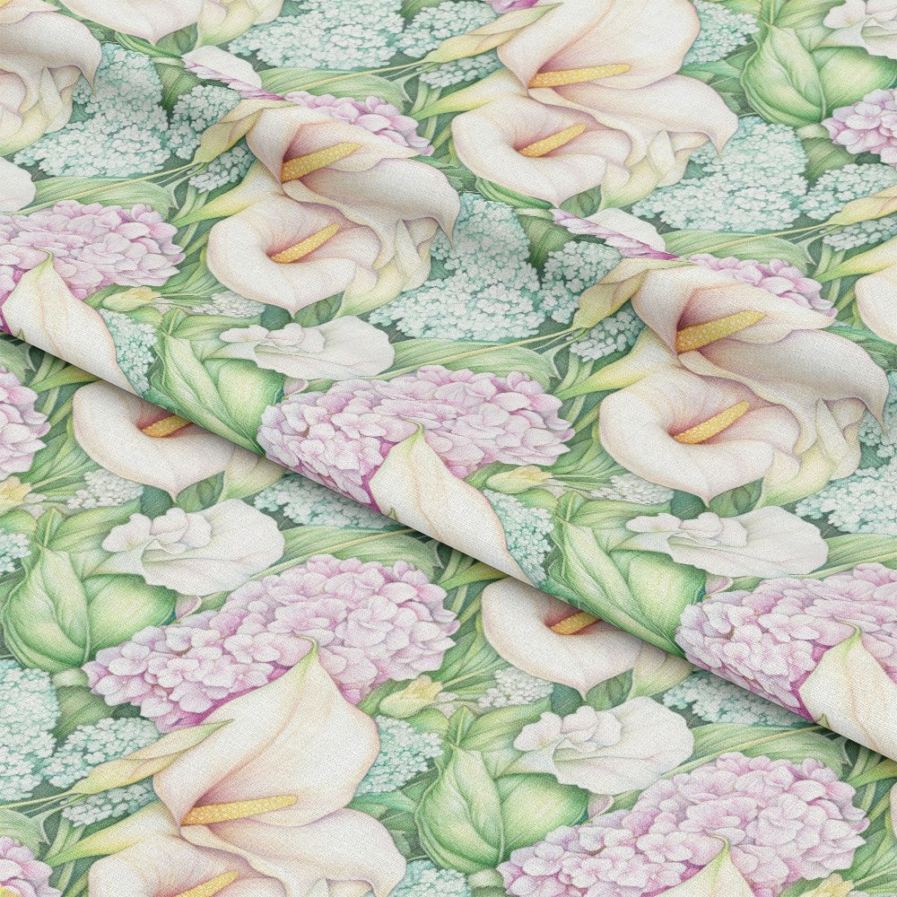 Pastel Calla Lily Pattern 1 Quilting Cotton Fabric