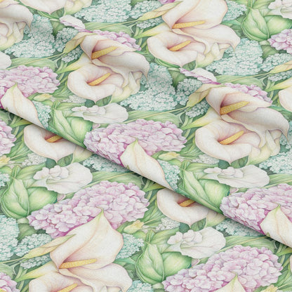 Pastel Calla Lily Pattern 1 Quilting Cotton Fabric