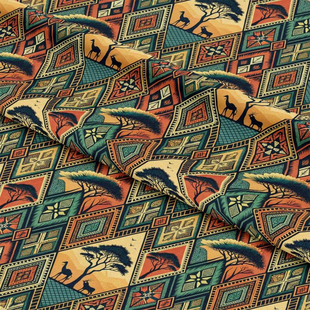 African Tribal Pattern 4 Quilting Cotton Fabric