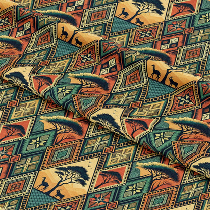 African Tribal Pattern 4 Quilting Cotton Fabric