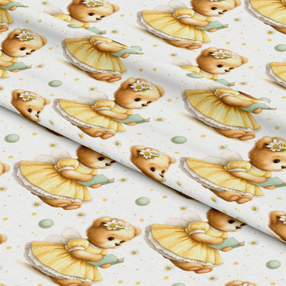 Daisy Teddy Bears Pattern 12 Quilting Cotton Fabric