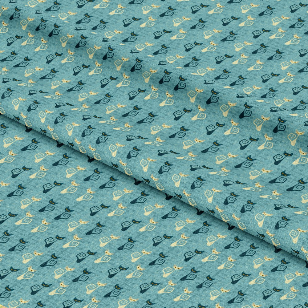 Atomic Kitty Pattern 4 Quilting Cotton Fabric